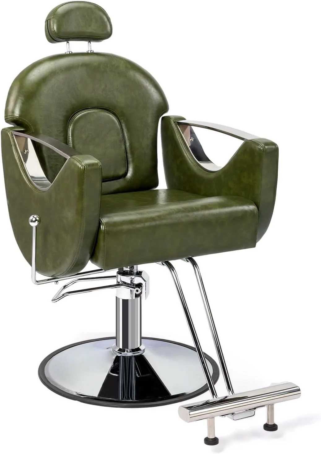 

Hydraulic Reclining Barber Chair, 360° Swivel Beauty Hair Salon Spa Equipment