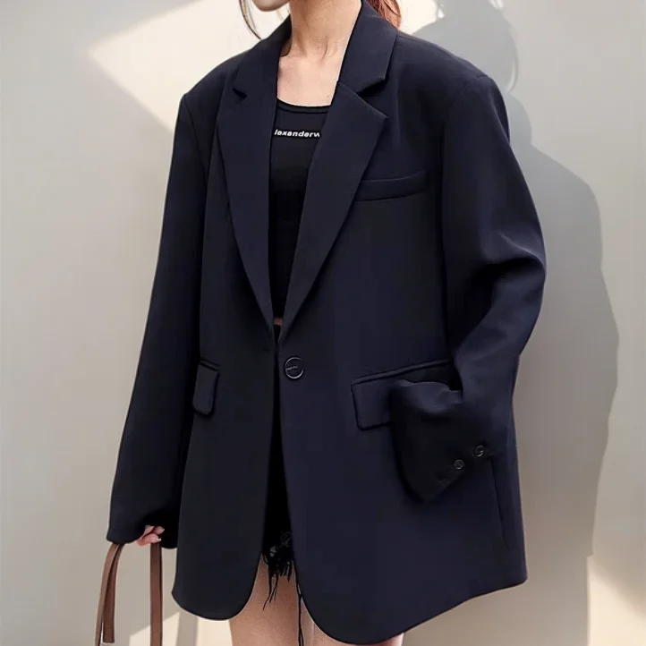 

Blazers Womans Glimmer Acrylic Regular Date Mature Pad Shoulder Plush Feel Soft Inside Form Single Button Breathable Luxury New