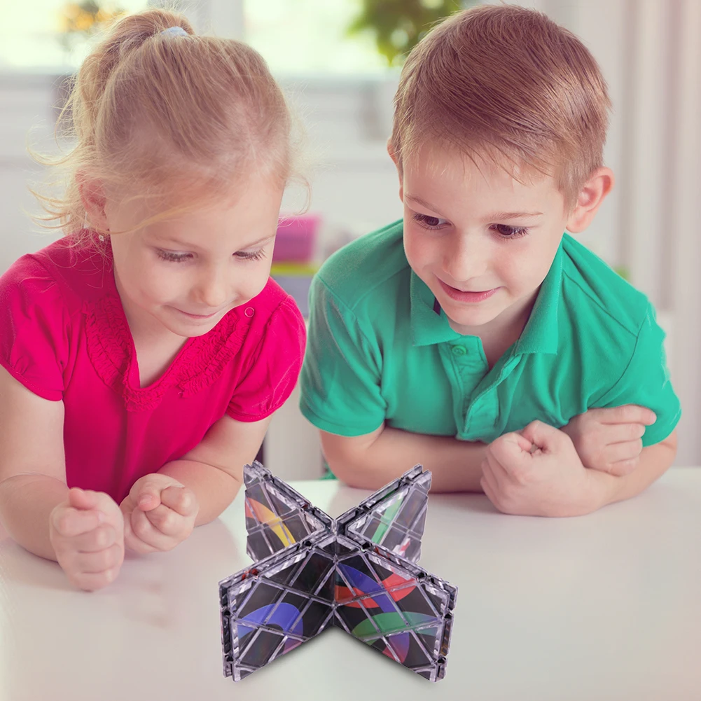 

Головоломка Twisty Cubo Magic: Складной кубик-пазл, 8 панелей, 3 кольца, антистресс-игрушка, подарок на день рождения, сувенир для вечеринки