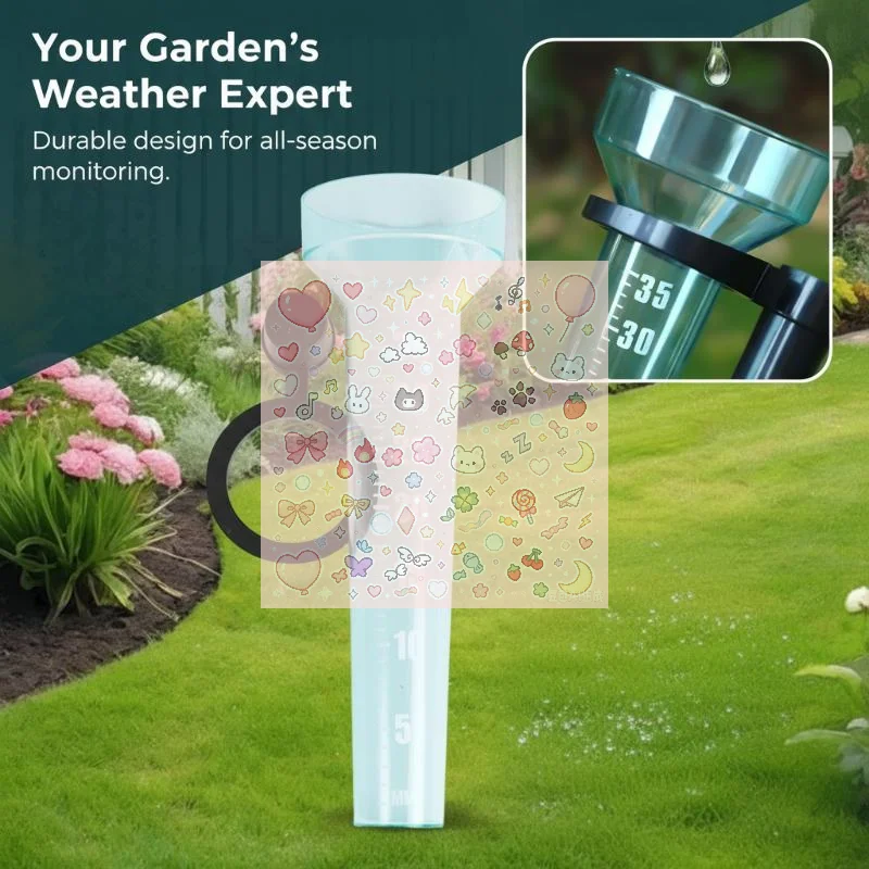 35mm Rain Gauge Rainwater Meter Water Rain Measurement Tool Outdoor Garden Ground Rainfall Guage