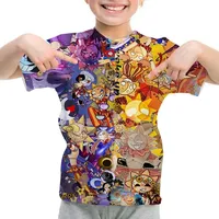 Children's T-Shirts Fnaf Sundrop Moondrop Tee Tops Boys Girls Anime Baby Boy Summer Short Sleeve Clothes Kids T Shirt 4-14 Years