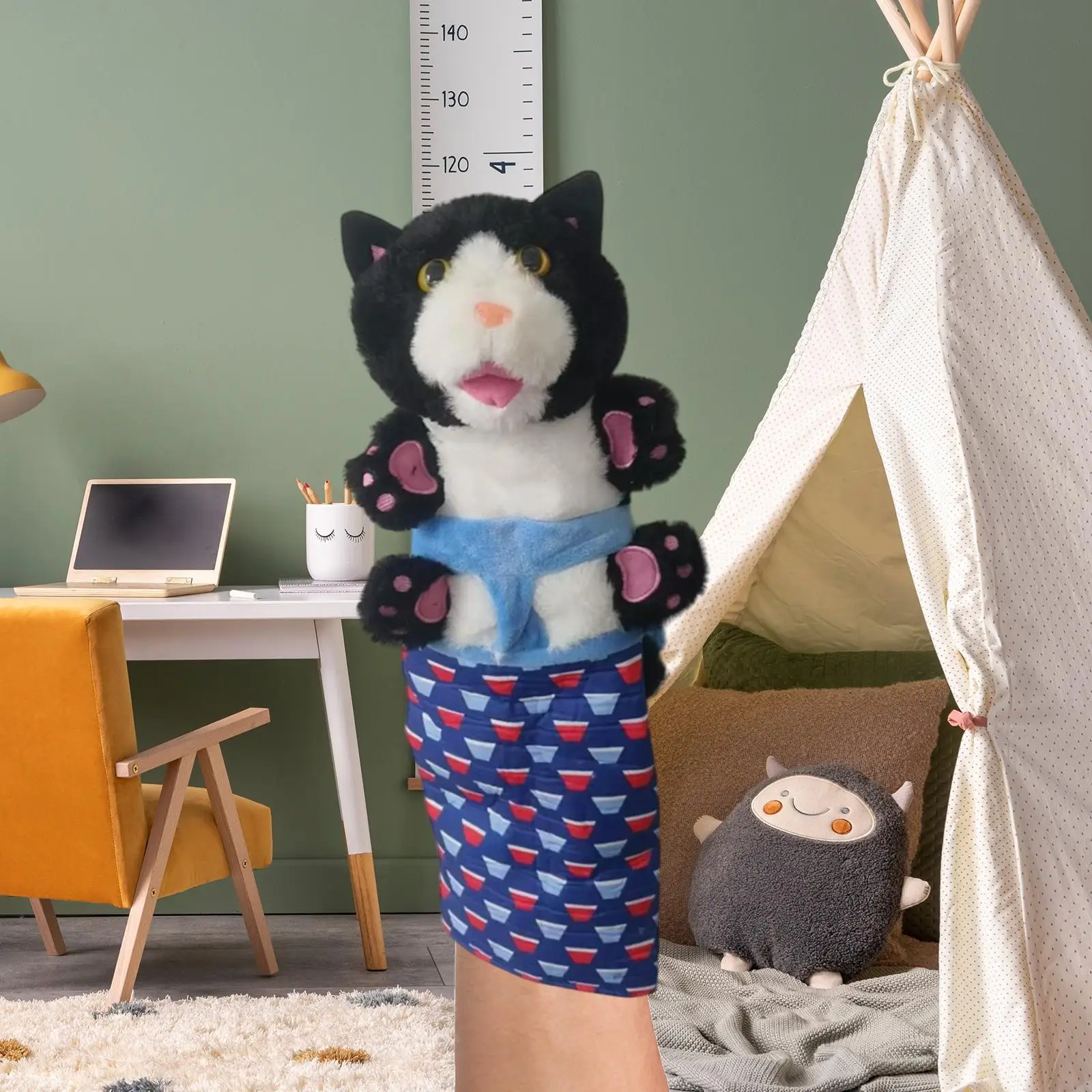 

Cat Puppet Wrestler Comfortable Soft Interactive Toy for Kids Ages 2+ Gift