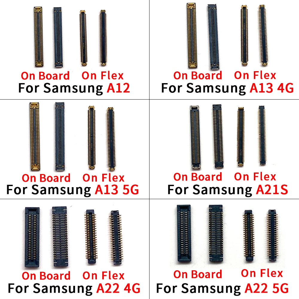 10Pcs/Lot For Samsung A12 A13 4G 5G A21S A22 4G 5G LCD Display Screen Flex FPC Connector Plug Jack On Board Motherboard Parts