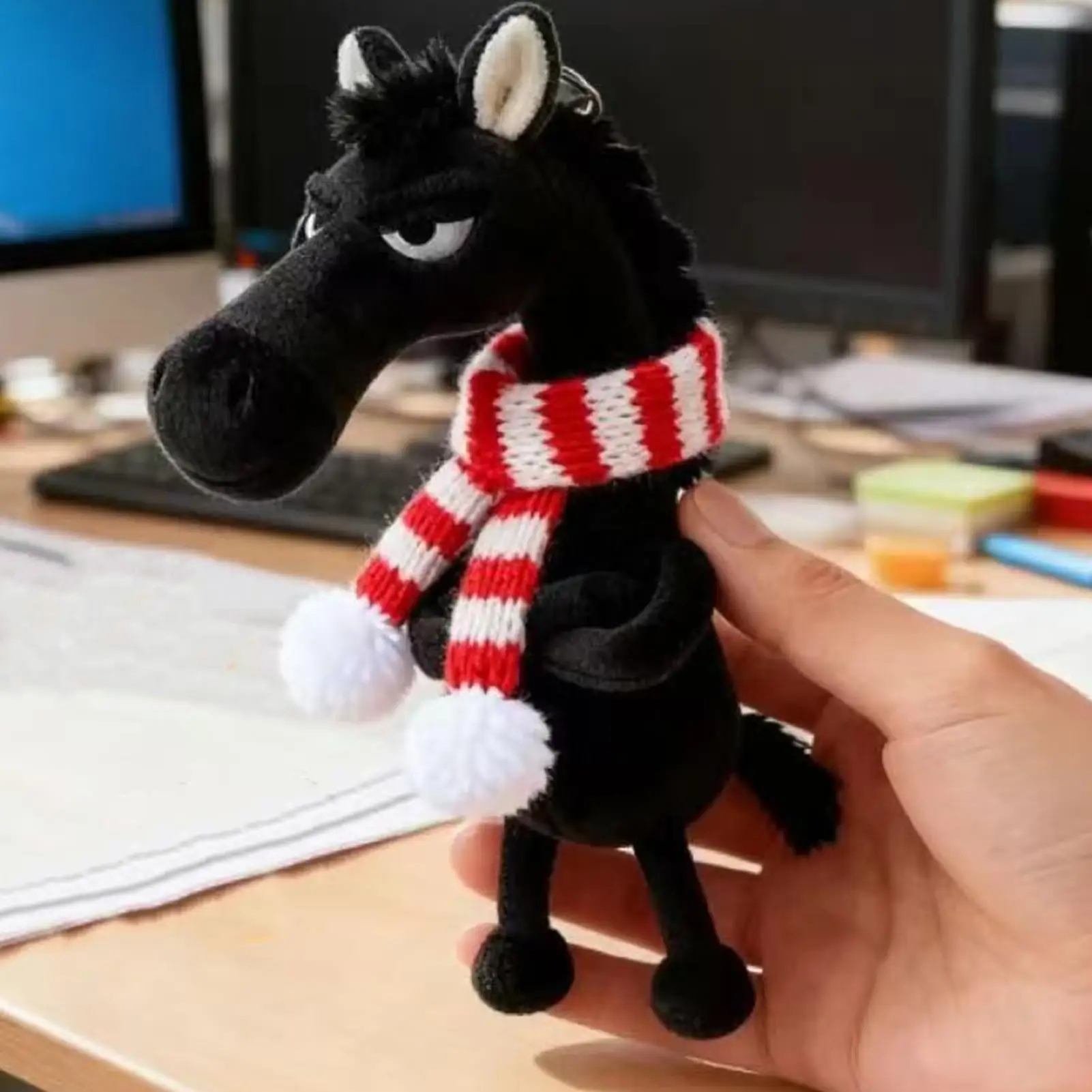 Colgante de bolso de felpa, llavero de felpa suave, colgante de llavero de caballo relleno para hombres, mujeres, niños, niñas, jóvenes, adolescentes, marido, hijo