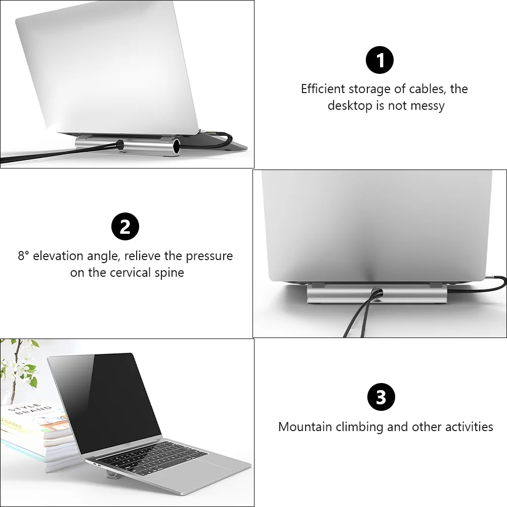 Increased Notebook Feet Laptop Stand Table Elevator Aluminum Alloy Computer for Support