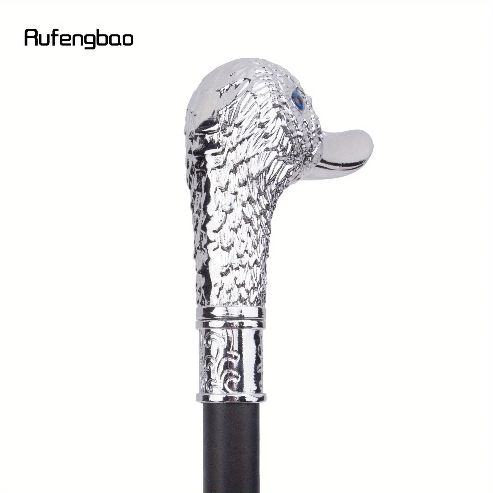 الأبيض بطة رئيس موضة عصا للمشي عصا الزخرفية تأثيري خمر حفلة عصا للمشي Crosier أداء المرحلة قصب 95 سنتيمتر