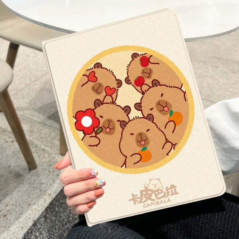 capa-de-tablet-com-design-de-capivara-para-ipad-pro-air-a16-2ª-3ª-4ª-5ª-6ª-7ª-geracao-102-97-11-105-109-129-13-polegadas-–-tendencia