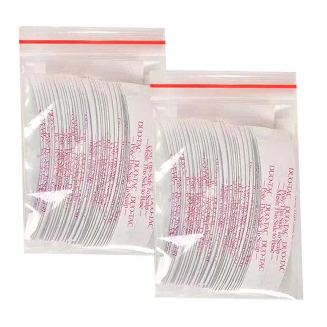 72Pcs/2Bag Lace Super Tape Wig Double Side Strip with Slitting Line Fixed Adhesive Tape for Toupee Lace Wig