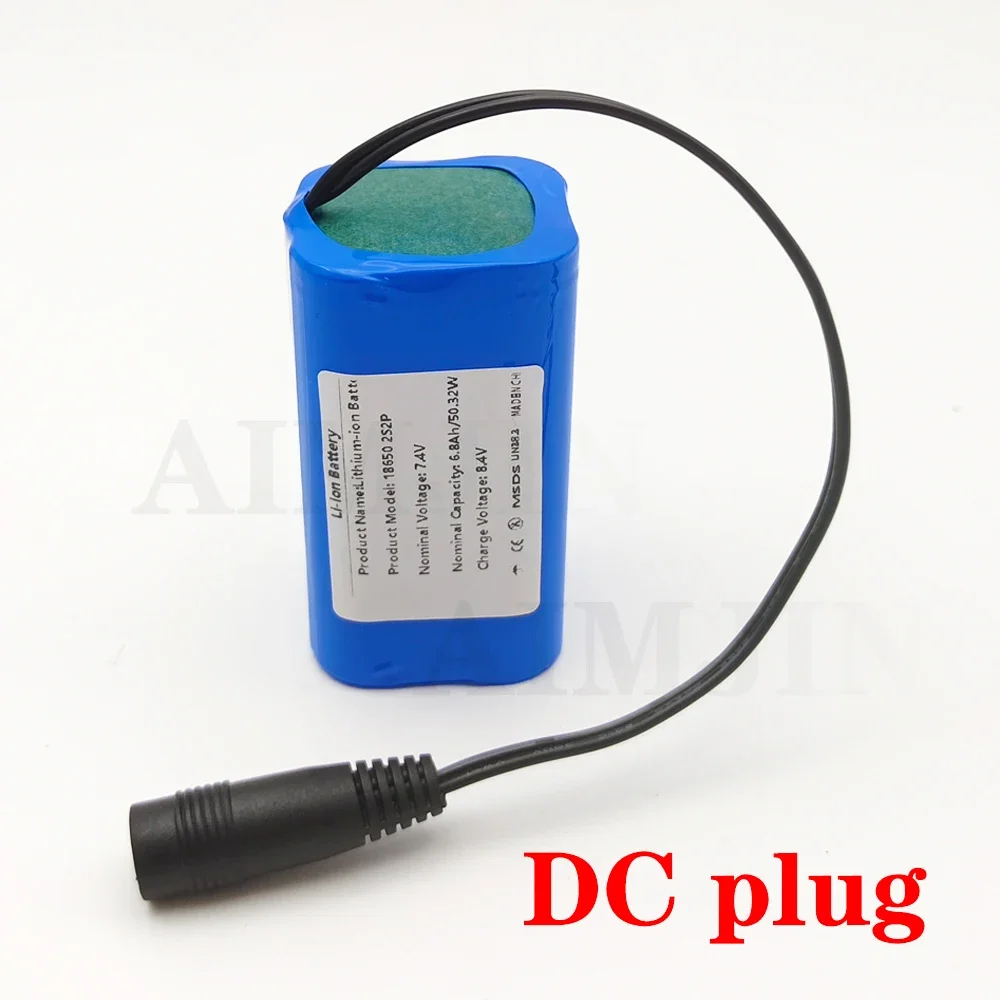 Nev 7.4 فولت 2S2P قارب طعم سمك 6800 مللي أمبير بطارية ل T188 T888 2011-5 V007 C18 H18 لذلك على التحكم عن بعد RC قارب Parts18650 #3