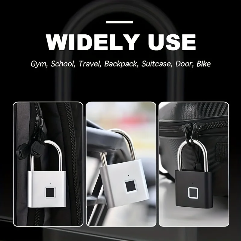 

1Pcs Perfect for Securing Suitcases and Luggage, Mini Smart Fingerprint Padlock, Anti-Theft Protection