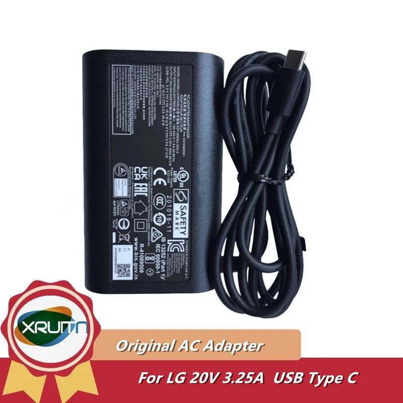 

Original AC Adapter Charger For LG 20V 3.25A 65W Type-C ADT-65DSU-D03-2 15Z90Q 17Z90Q 14Z90P 16Z90P 17Z90P Laptop Power Supply