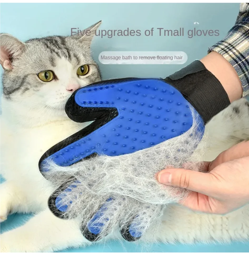

Silicone Pet Grooming Gloves Cats Hair Brush and Comb Gloves to Bathe Dogs Cleaning Hair Removal for Dog Animal Use Supplies