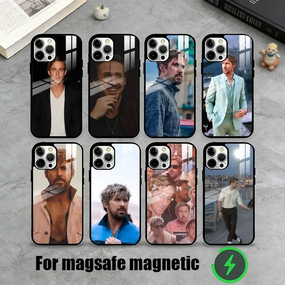 

R-Ryan Gosling Phone Case For iPhone17,16,15,14,13,12,11 Plus,Pro Magnetic with Magsafe Wireless Charging