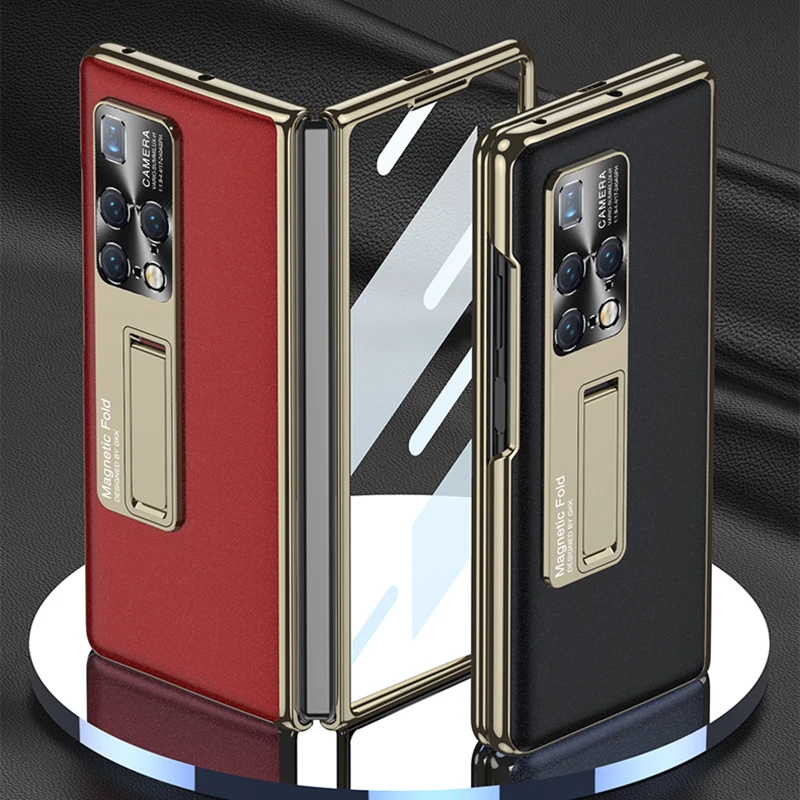 Electroplated Anti-Glare Matte Case For Huawei Mate X2 Outer Screen Glass Protective Stand Plastic Cover For Huawei Mate X2 Case