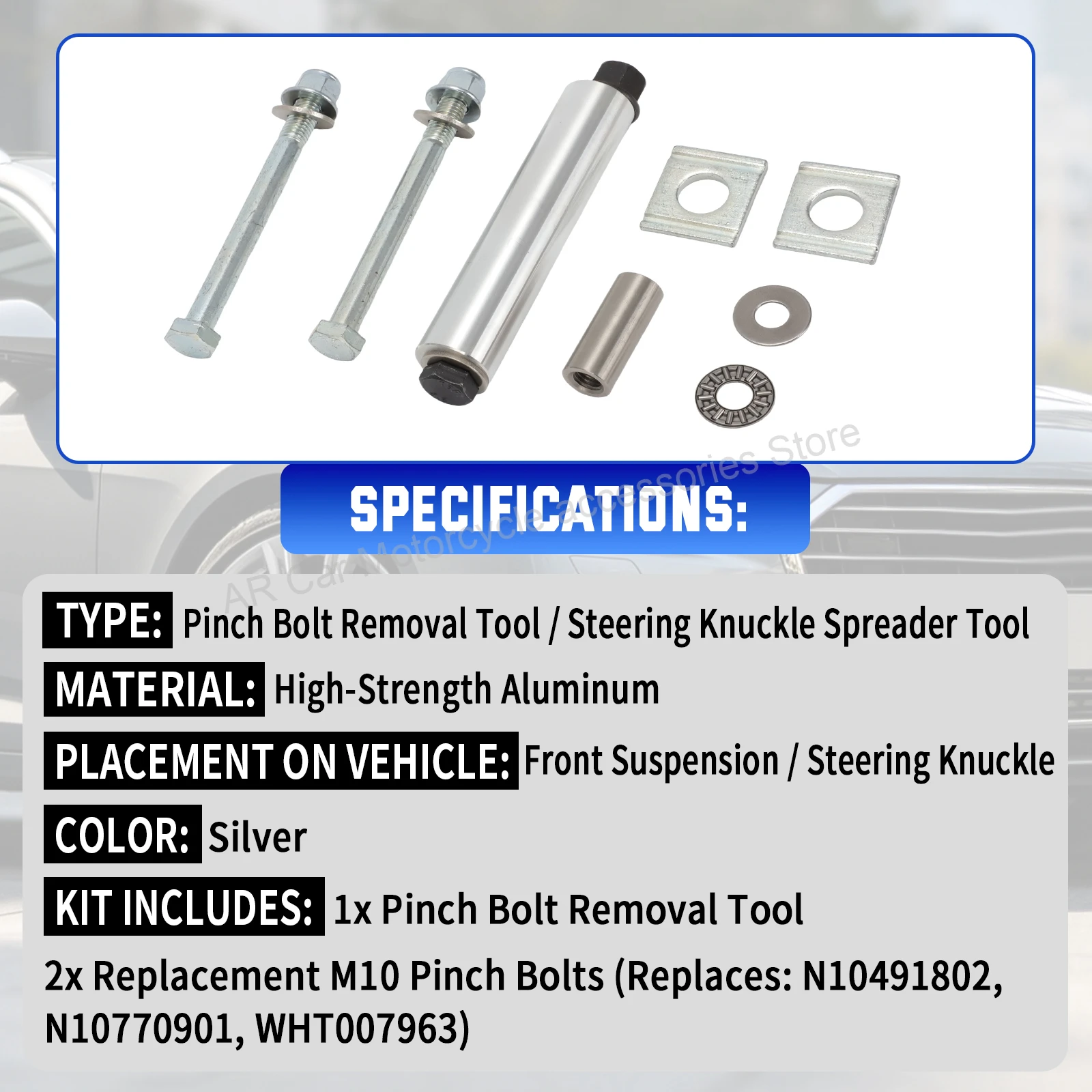 Für Audi Aluminium Vorderachslenker-Schraubentferner-Werkzeugset Ersatz M10 Schraubentferner N10491802 N10770901 WHT007963 – Detail 5