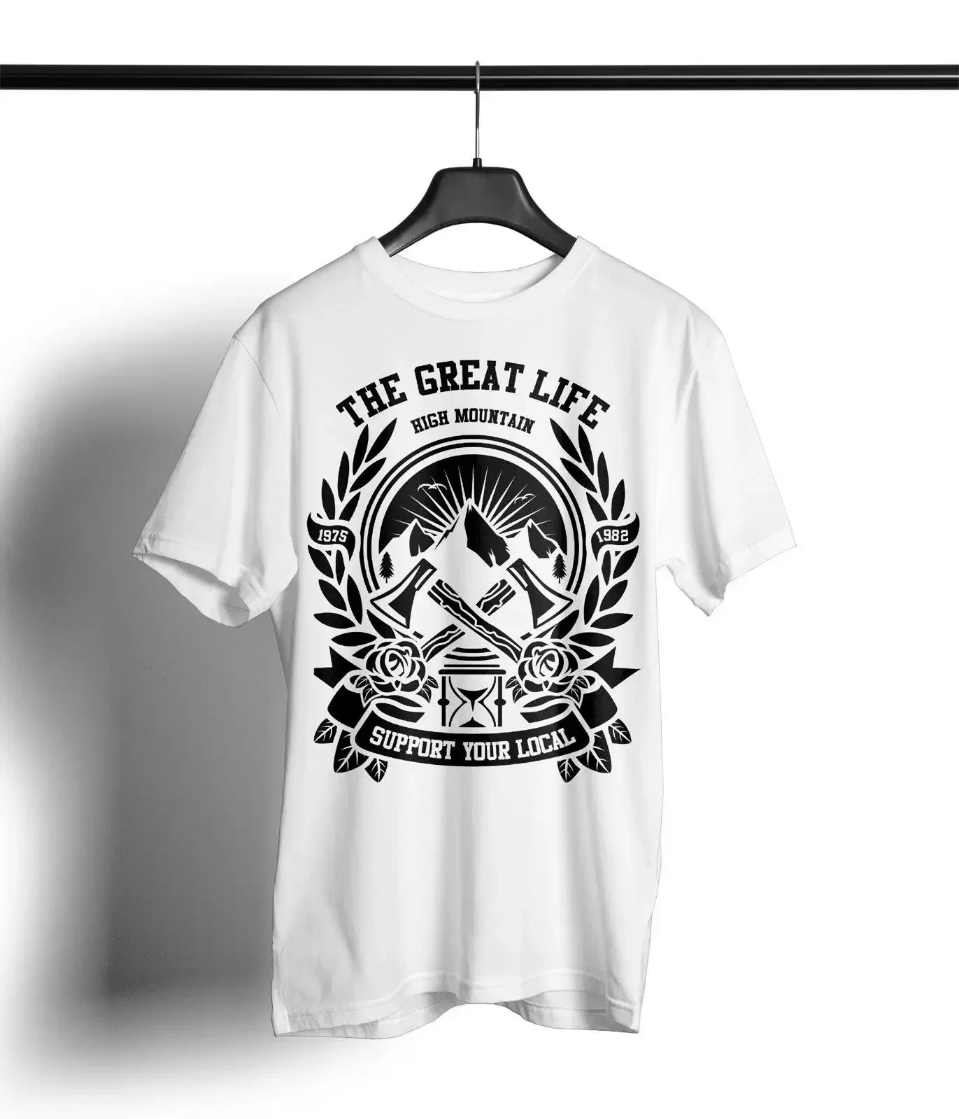 Newest Men'S Fashion  Axe T-Shirt Lumberjack Holzfaller Hemd Wald Axt Beard Holz Hipster Waldarbeiter Summer Style