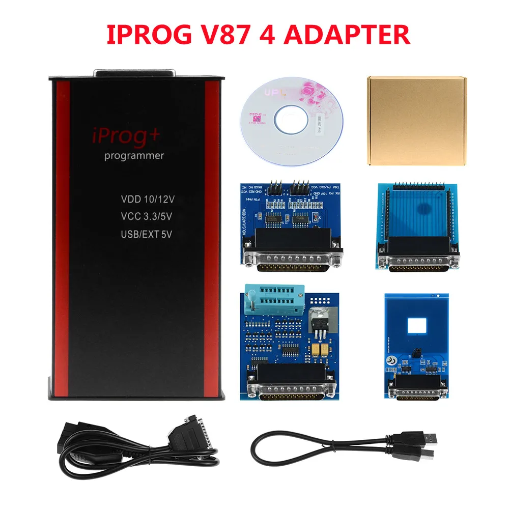 IPROG+ Newst V87 Porgrammer ECU IR MB Adapters IPROG Adapter IPROG+ Pro Full Adapters IMMO