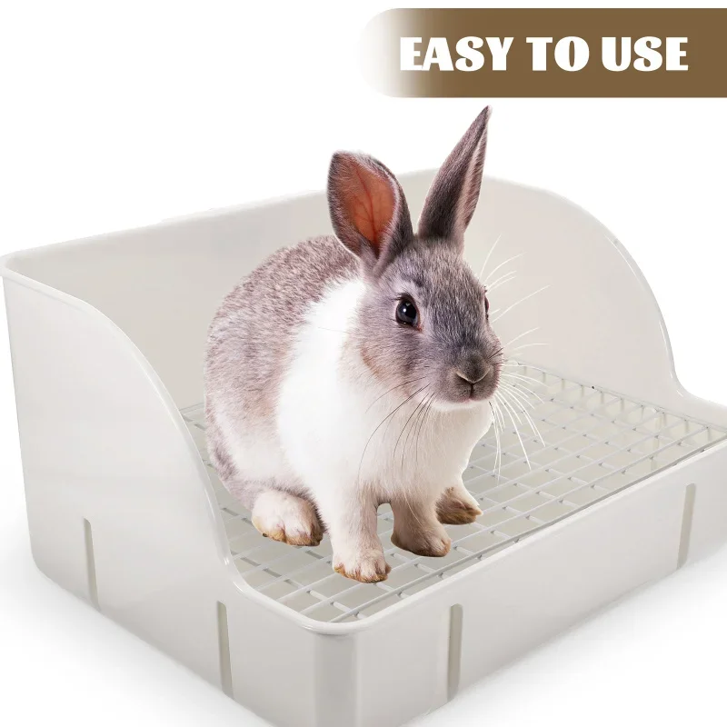 Rabbit Potty Pet Bedpan Bunny Cage Toilet Large Washable Dog Pee Pads Plastic for Rabbit