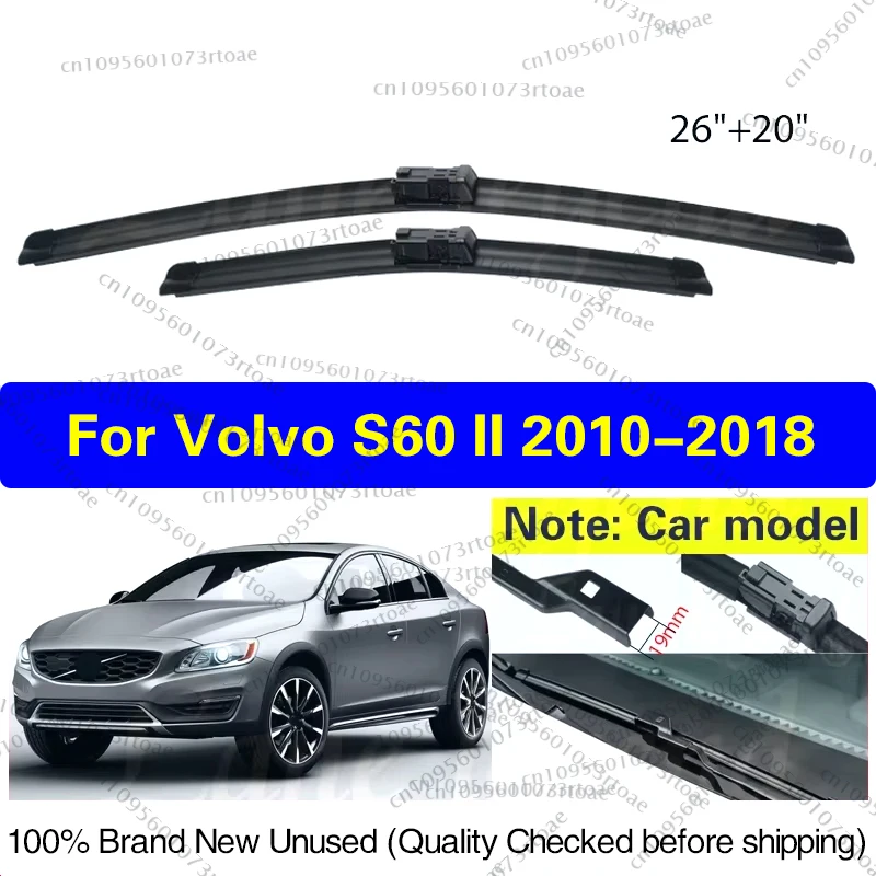 

Car Wiper For Volvo S60 II 2010-2018 Front Wiper Blades Soft Rubber Windscreen Wipers Auto Windshield 26" 20" 650mm 500mm