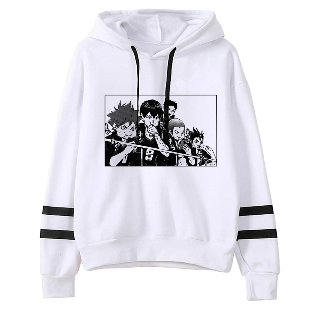 Haikyuu-Pull à Capuche pour Adolescent, Streetwear, Harajuku, Anime, Tendance, Loisirs, Confortable, Style Moderne, à Motifs