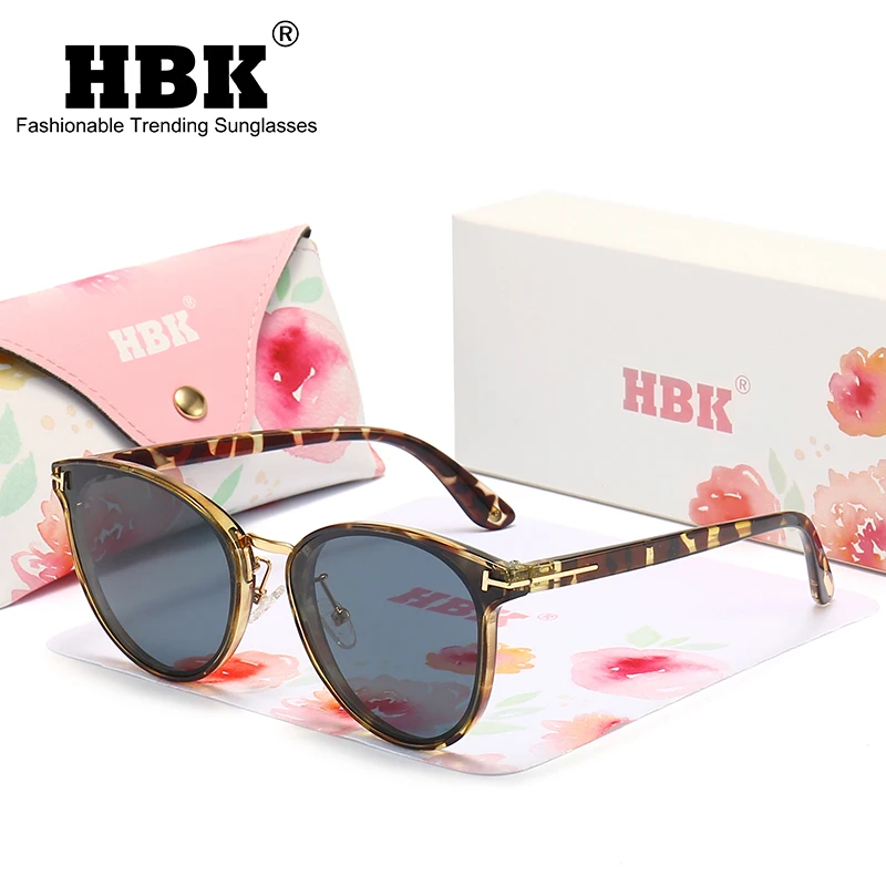 

HBK 2022 Luxury Polarized Ladies Sunglasses Fashion Cat Eye Sun Glasses Woman Men Brand Ultralight Lunette De Soleil Femme UV400