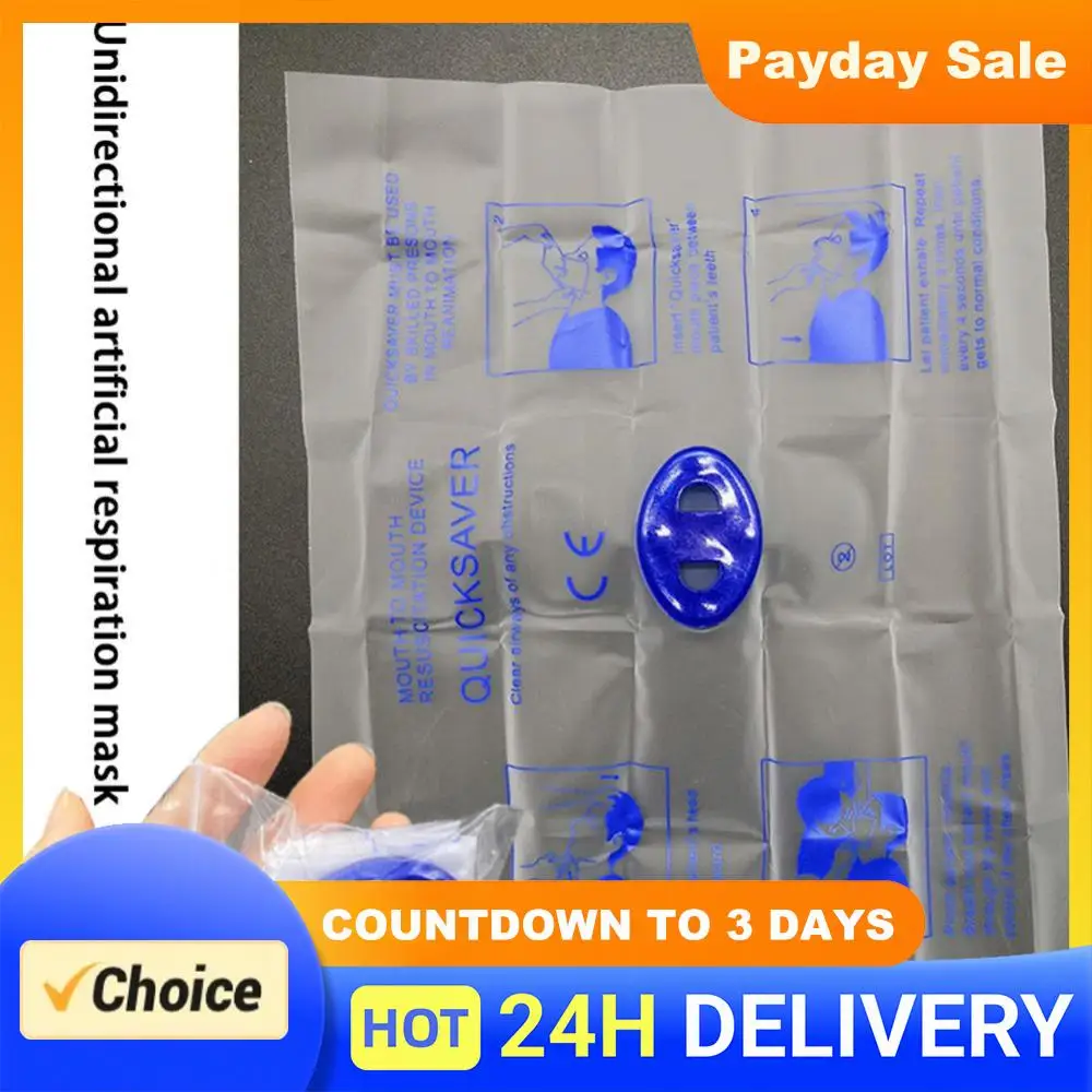 Disposable CPR Face Shield Portable Emergency Aid First Responder CPR Barrier CPR Resuscitator Mask for CPR Training