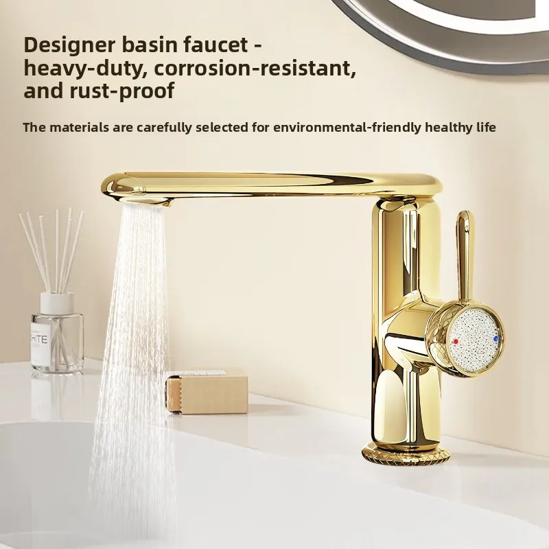 

Золотой латунный выдвижной кухонный смеситель с одним отверстием, ретро-стиль, люкс, для раковины в ванной