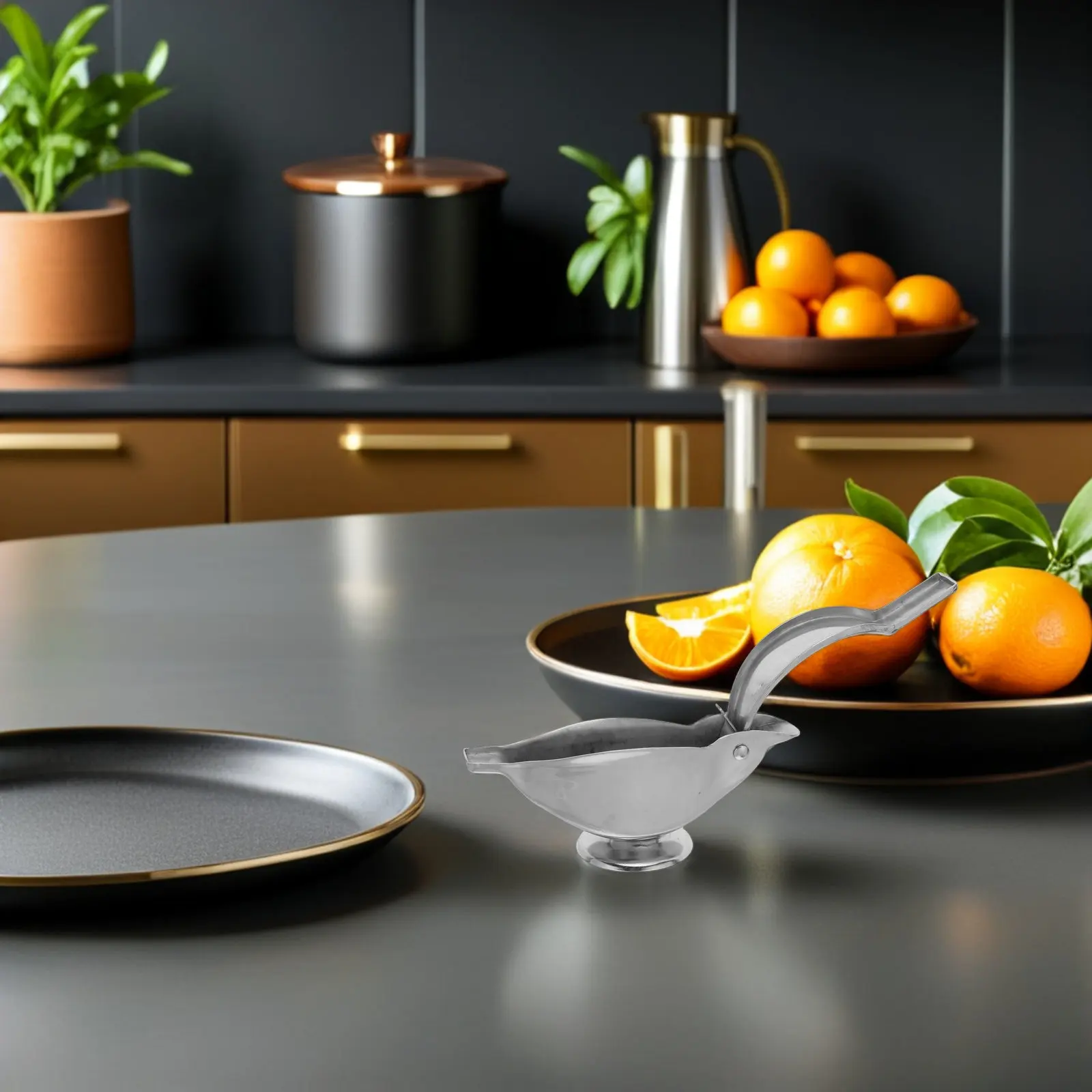 Stainless Steel Manual Citrus Juicer Thickened Hand Press Squeezer Ergonomic Fruit Press Tool for Lemons Oranges Fresh Juice