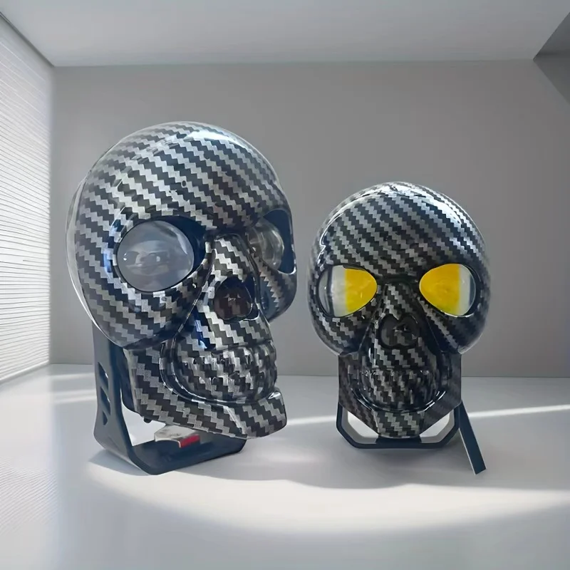 دراجة نارية القيادة الضباب s LED Pod s بار الجمجمة على شكل رؤوس xiliary لسيارة جيب الطرق الوعرة شاحنة ATV UTV قارب #1