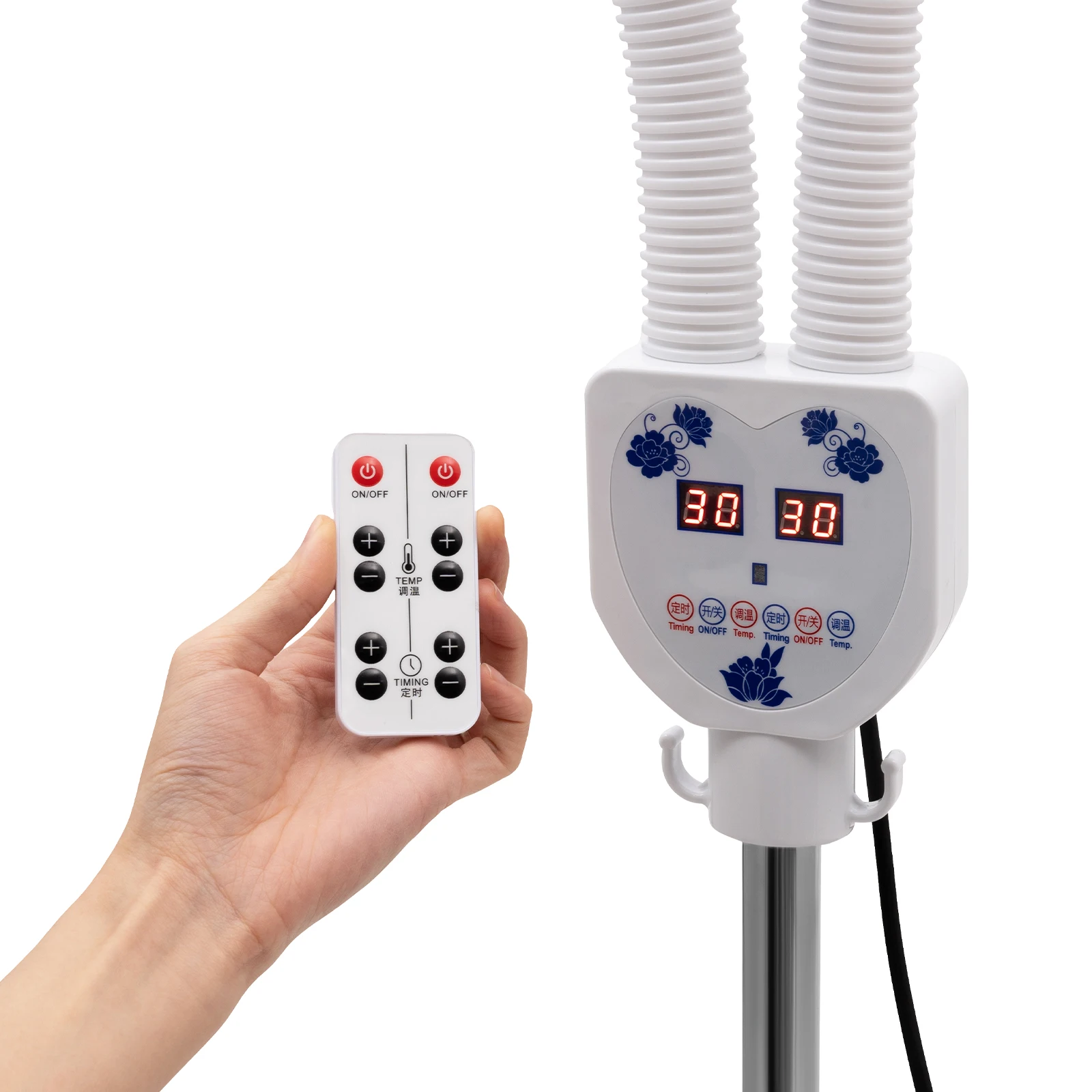 275W Infrarot-Wärmelampe mit Fernbedienung, Doppelköpfige Infrarotlampe mit Einstellbarer Temperatur zur Schmerzlinderung im Salon – Detail 11