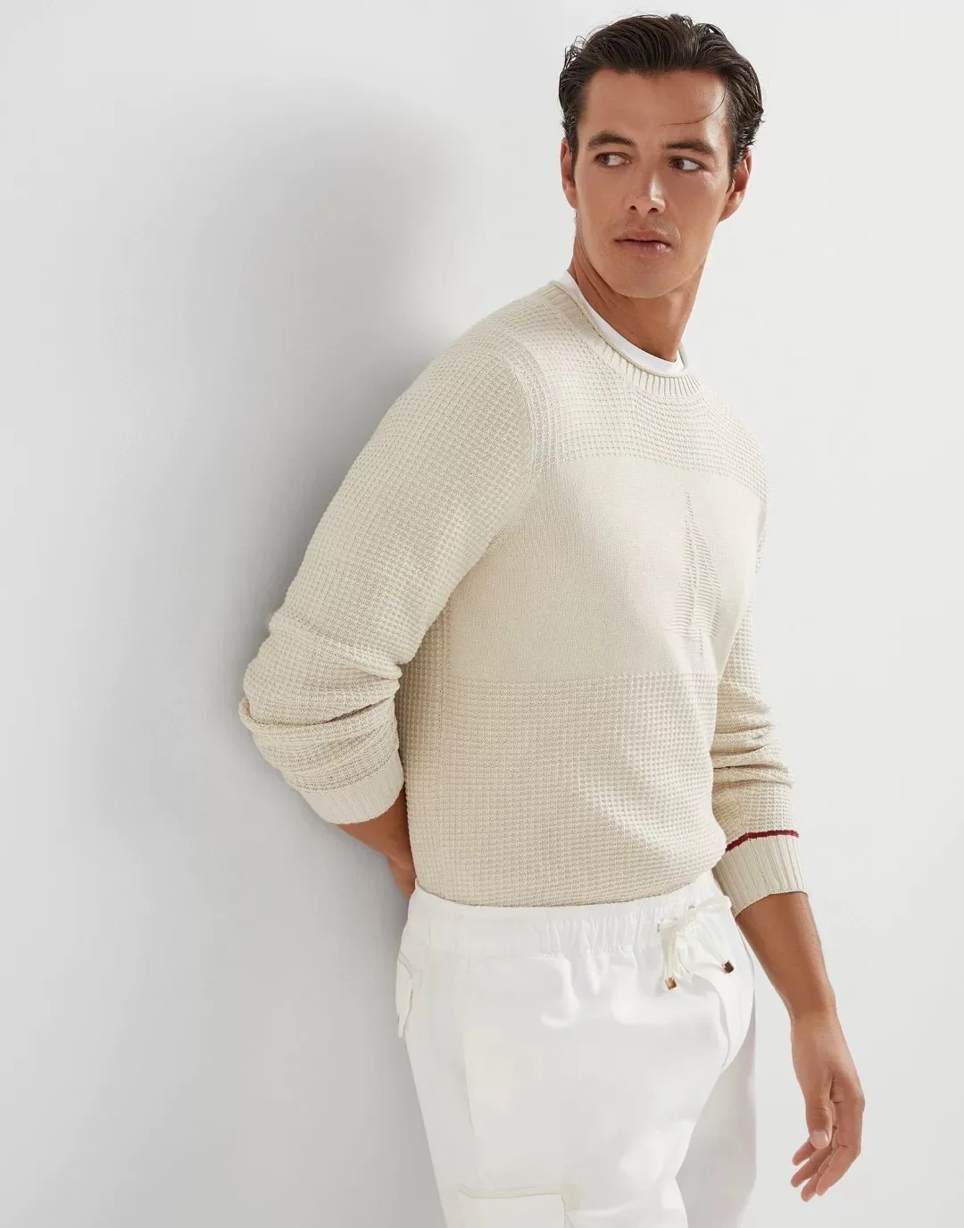 

Мужской вязаный свитер, круглый, повседневный, приталенный, деловой, повседневный, шерстяной, универсальный, осенне-зимний, новый Sle Faionable