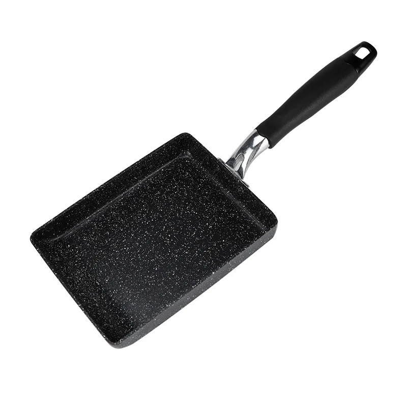 Japanische Omelettpfanne, antihaftbeschichtet, quadratisch, Tamago-Eierrolle, Kochwerkzeug, Tamagoyaki, Frühstück zu Hause, Bratpfanne aus Aluminiumlegierung