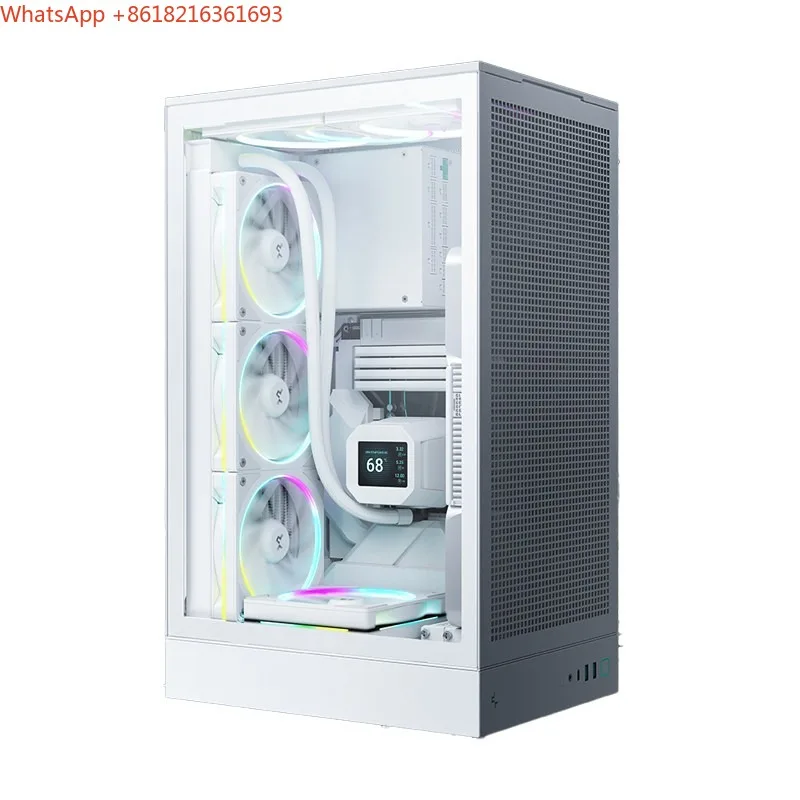 CH270 Computer Case Air-cooled Water-cooled Type-C Mesh Vertical M-ATX Structure Desktop