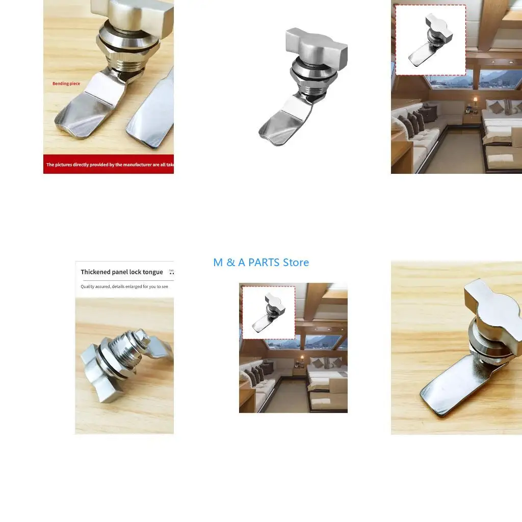 U1JF Versatile T Model Rotary Latches Lock Perfect For Furniture Recreational Vehicle Yacht Marine Boat Closet Drawer Safety
