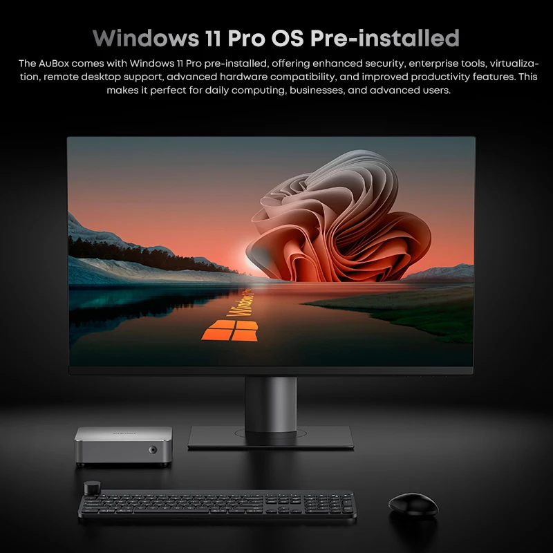 Chuwi Aubox Amd R7 8745Hs Mini Pc with Oculink 16Gb 512Gb Ssd Windows 11 4K 60Hz Display Wifi 6 Bt 5.1 Extend M.2 2t*2