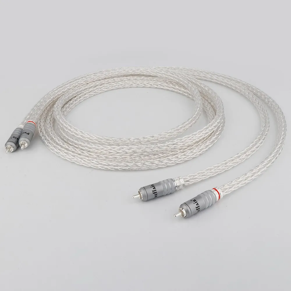 Hi-End 6AG OCC versilbertes 12-adriges Audiokabel – 24K vergoldete Cinch-Stecker, HiFi 2RCA auf 2RCA-Verbindung für Pro Audio – Detail 9