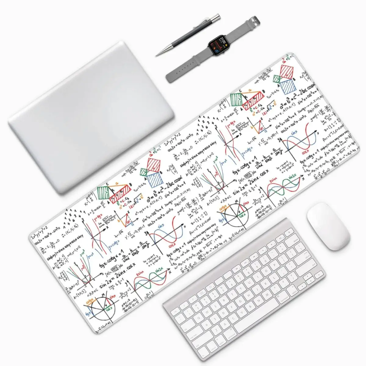 Mathematics Formulas Numbers Large Mouse Pad Computer Keyboard Mouse Mat Gamer PC Laptop Desk Mat Office Accessories Table Mats
