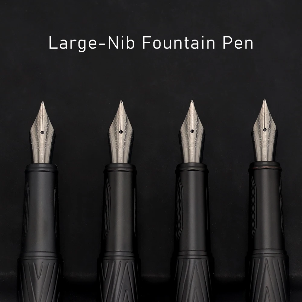 1 Stück hochwertiger Black Warrior Füllfederhalter, 0,5 mm Titan-Stiftspitze, Büro- und Schulbedarf, glatt schreibender Tintenstift, Schreibwaren – Detail 3