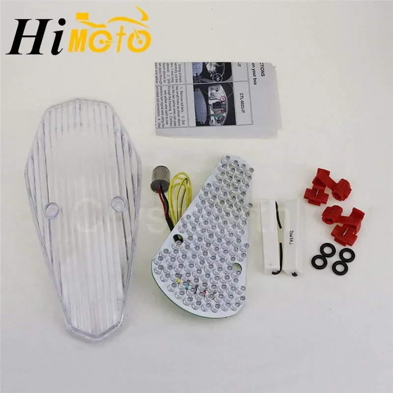 

Мотоциклетный прозрачный линз, задний фонарь, стоп-сигналы поворота, встроенный светодиодный фонарь для Honda Shadow Aero 750 2004 2005 2006 2007