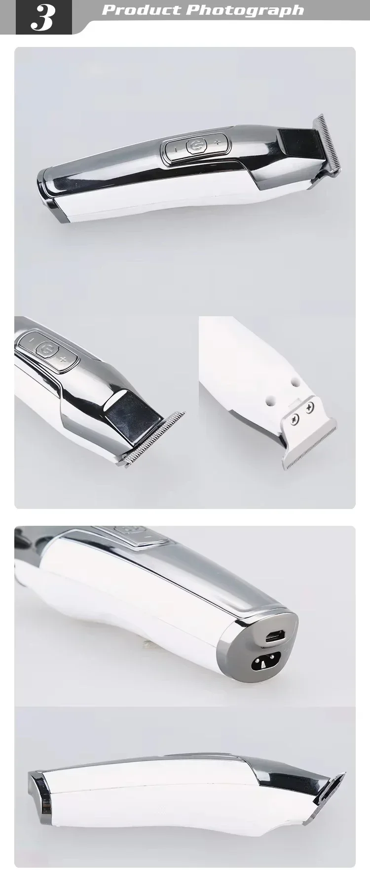 Kemei KM-5027 Original kabelloser elektrischer Haarschneider, wiederaufladbarer Haarschneider KM-2028, Rasierer für Männer, USB-Laderasierer, Friseur – Detail 8