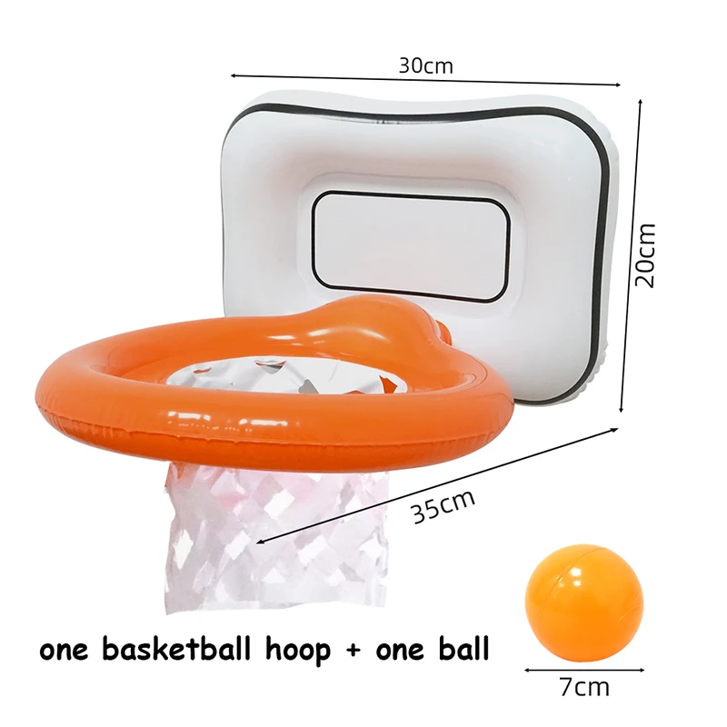 Mini cerceau de basket-ball gonflable, jouets de lancer d'intérieur et d'extérieur, pompe gonflable, jeu amusant, jouets de basket-ball