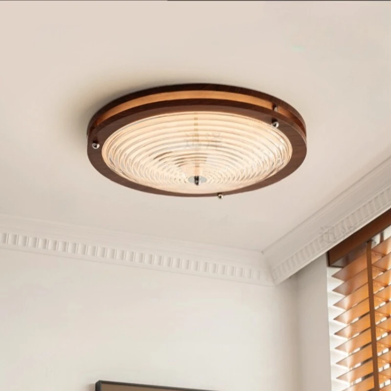 

Японский Ретро Круглый Стеклянный Потолочный Светильник Главная Спальня Кабинет Проживание Проживание Светодиодные Потолочные Светильники Осветительный Светильник Столовая Гостиная