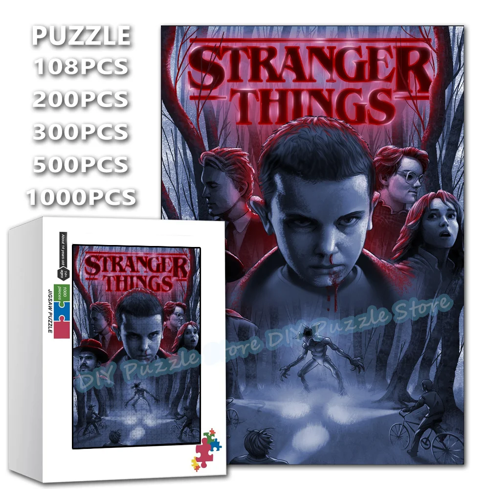 

Пазл-головоломка «Очень странные дела» с принтом, персонажи хоррор-сериала, развивающие интеллектуальные и творческие способности, для взрослых, антистресс-игрушка