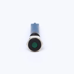 ELEWIND-Lámpara de señal LED de cabeza plana, luz indicadora de latón negro de metal de 6MM, 12-24V(PM06F-D/G/12V/A)