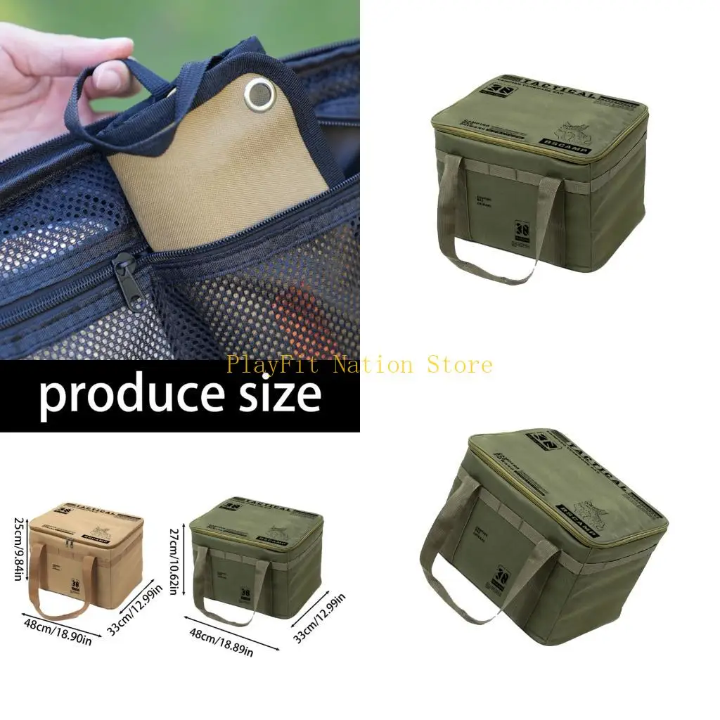 

242F Ящик для хранения пикников с утолщенной защитой от ударов, водонепроницаемая текстура ткани Оксфорд, подходит для