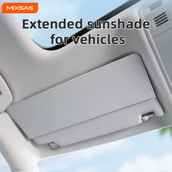 MIXSAS Car Sun Visor Extender Anti Glare Adjustable Car Front Seat Sun Shade Extension Board PU Leather Extension Panel Universa