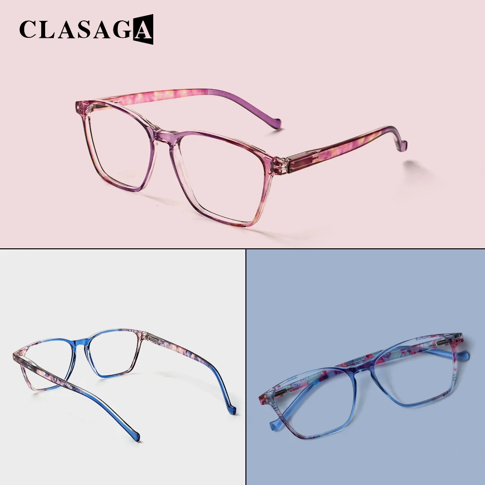 CLASAGA Ladies Reading Glasses Fashion Oval Frame Clear Decorative Eyewear Presbyopia Eyeglasses Glassware With Degree +0~+6.0