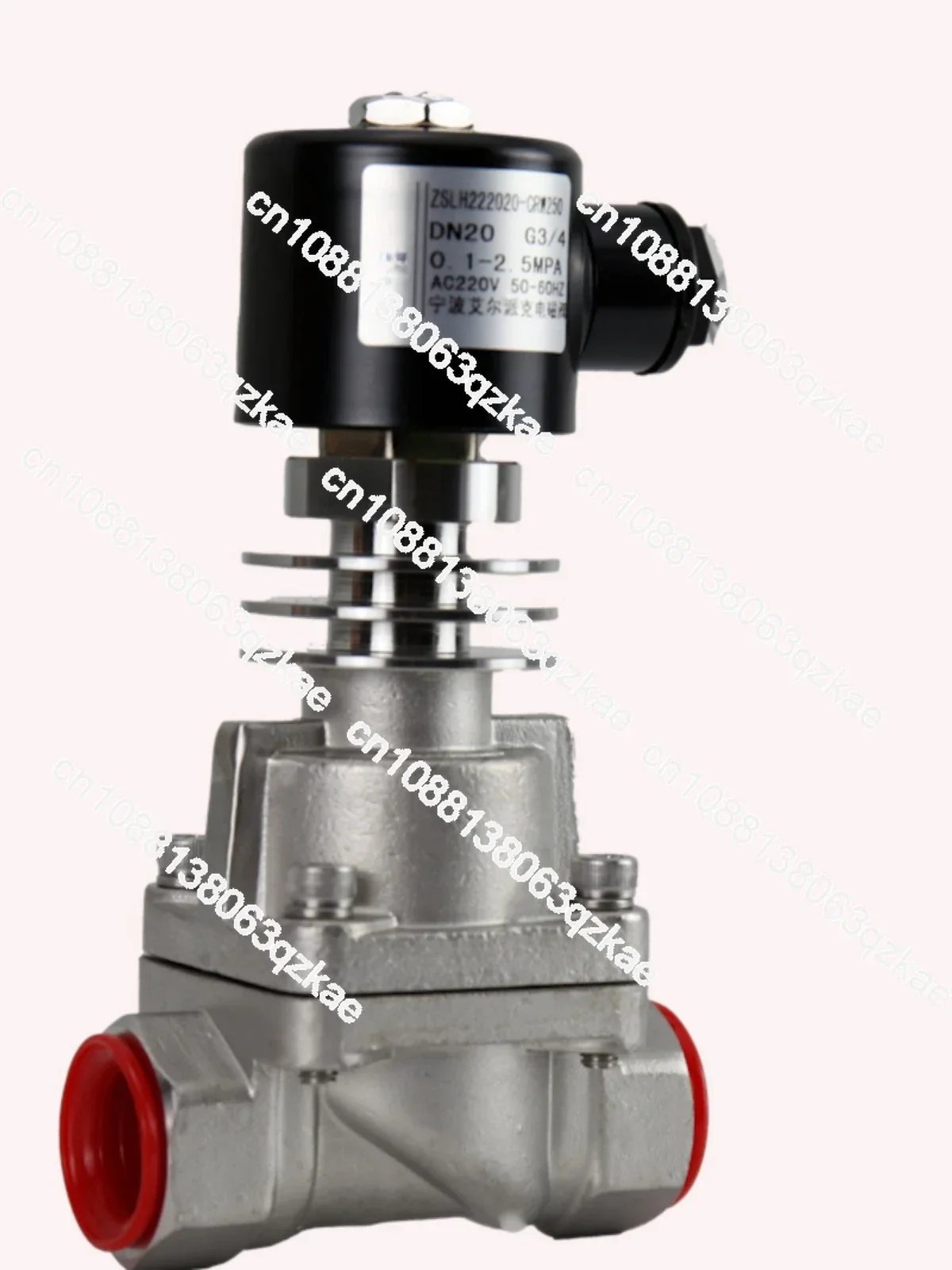 Stainless steel high temperature steam solenoid valve 250 degrees  heat transfer oil on-off  2.5MPAAC220V4 points