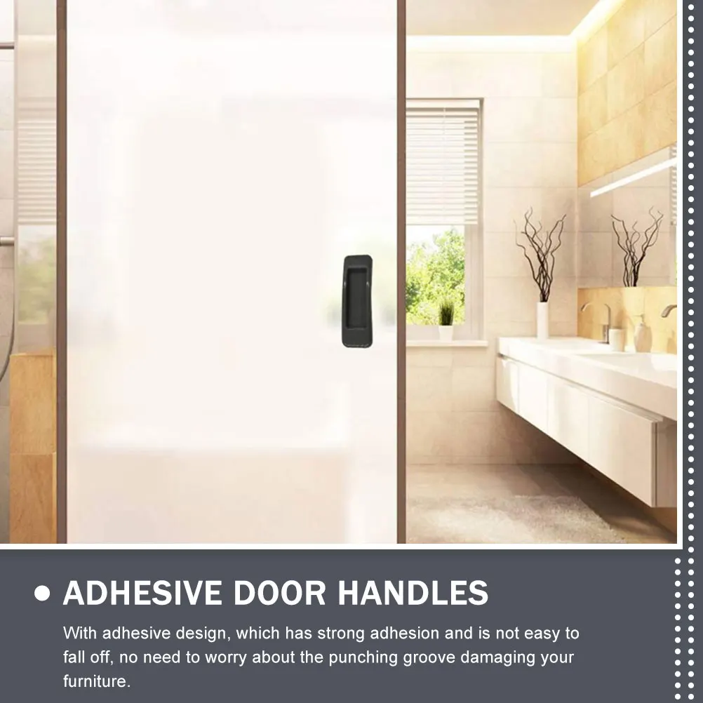 

20pcs Adhesive Cabinet Handles Stick On Door Window Pulls Cupboard Drawer Helper Wardrobe Sliding Handles niture Pull Durable