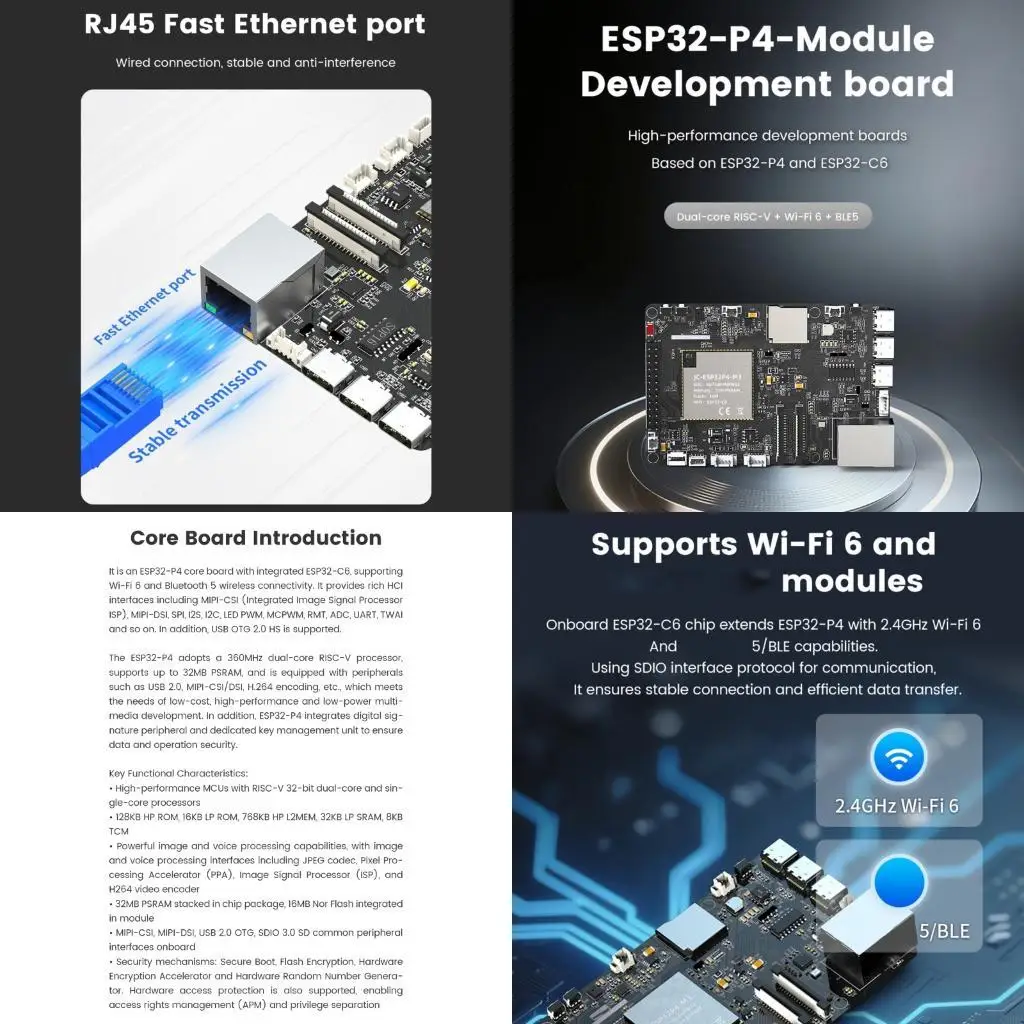 C90F P4 Module Development Board Double Cores Processor WiFi BT6 IoT Project